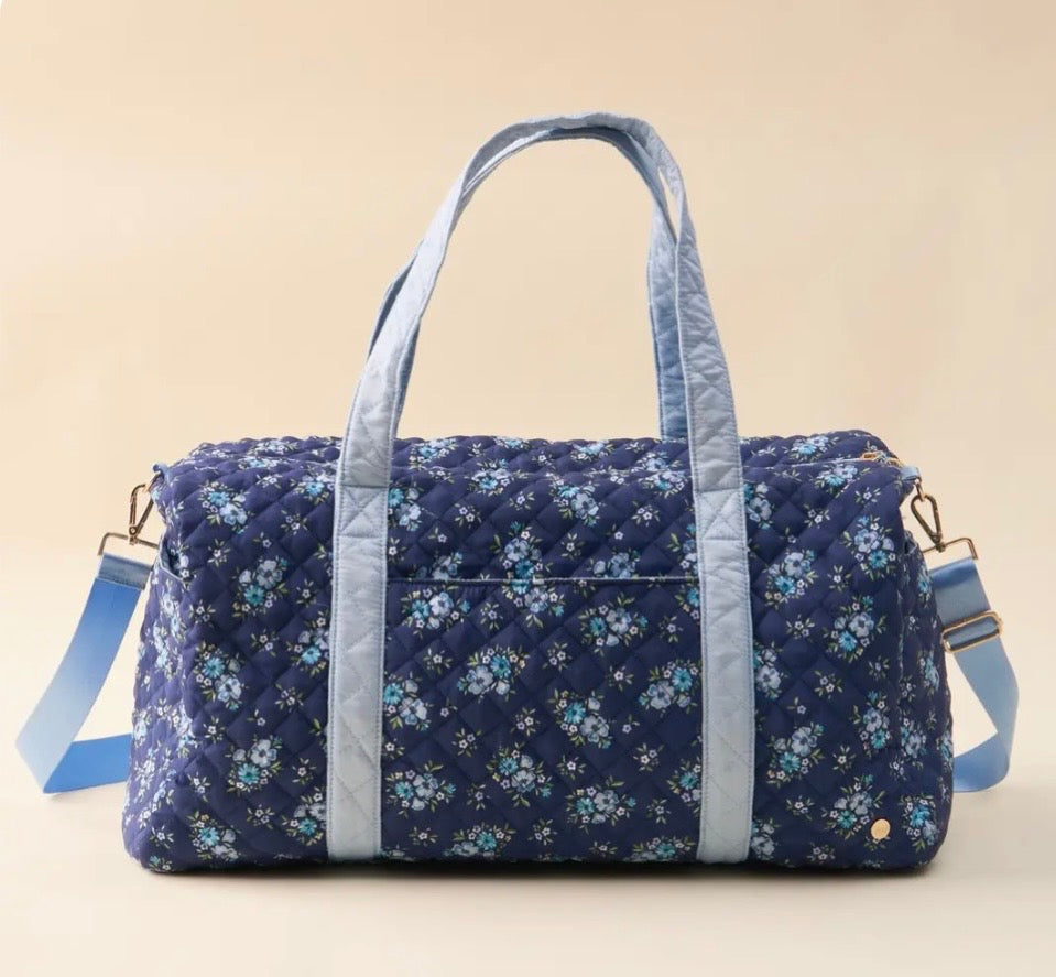 On the Go Quilted Weekender Bag Endless Daydream Navy