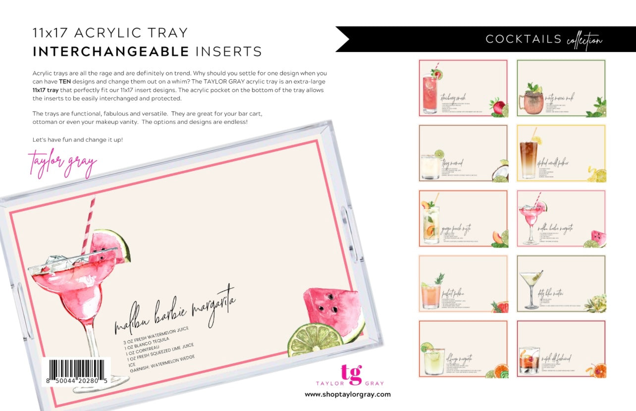 Cocktails Interchangeable Inserts