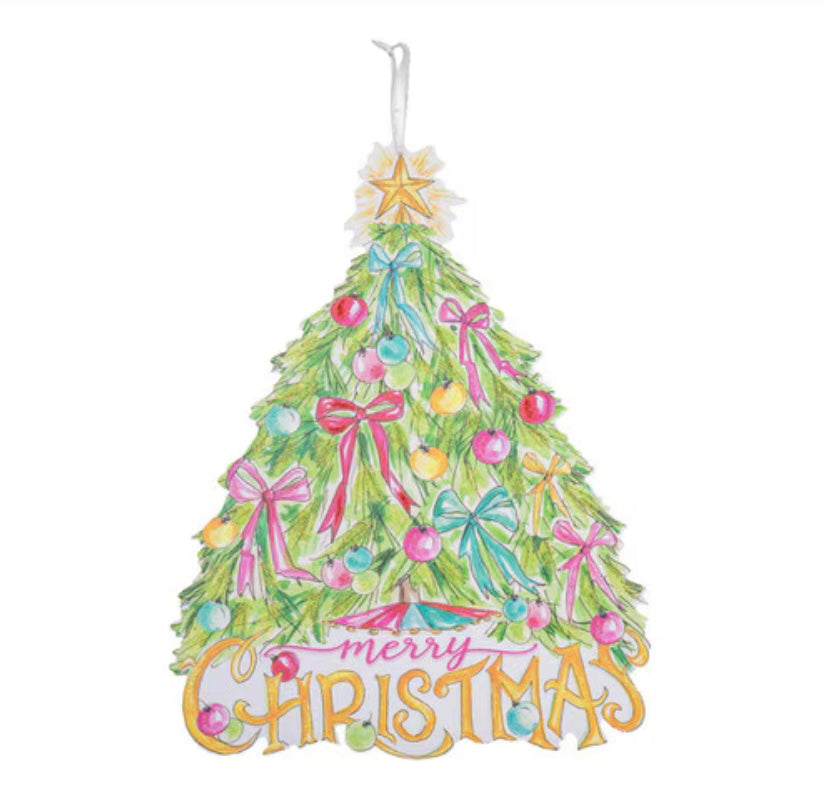 Round Top Vintage Tree PVC Door Hanger