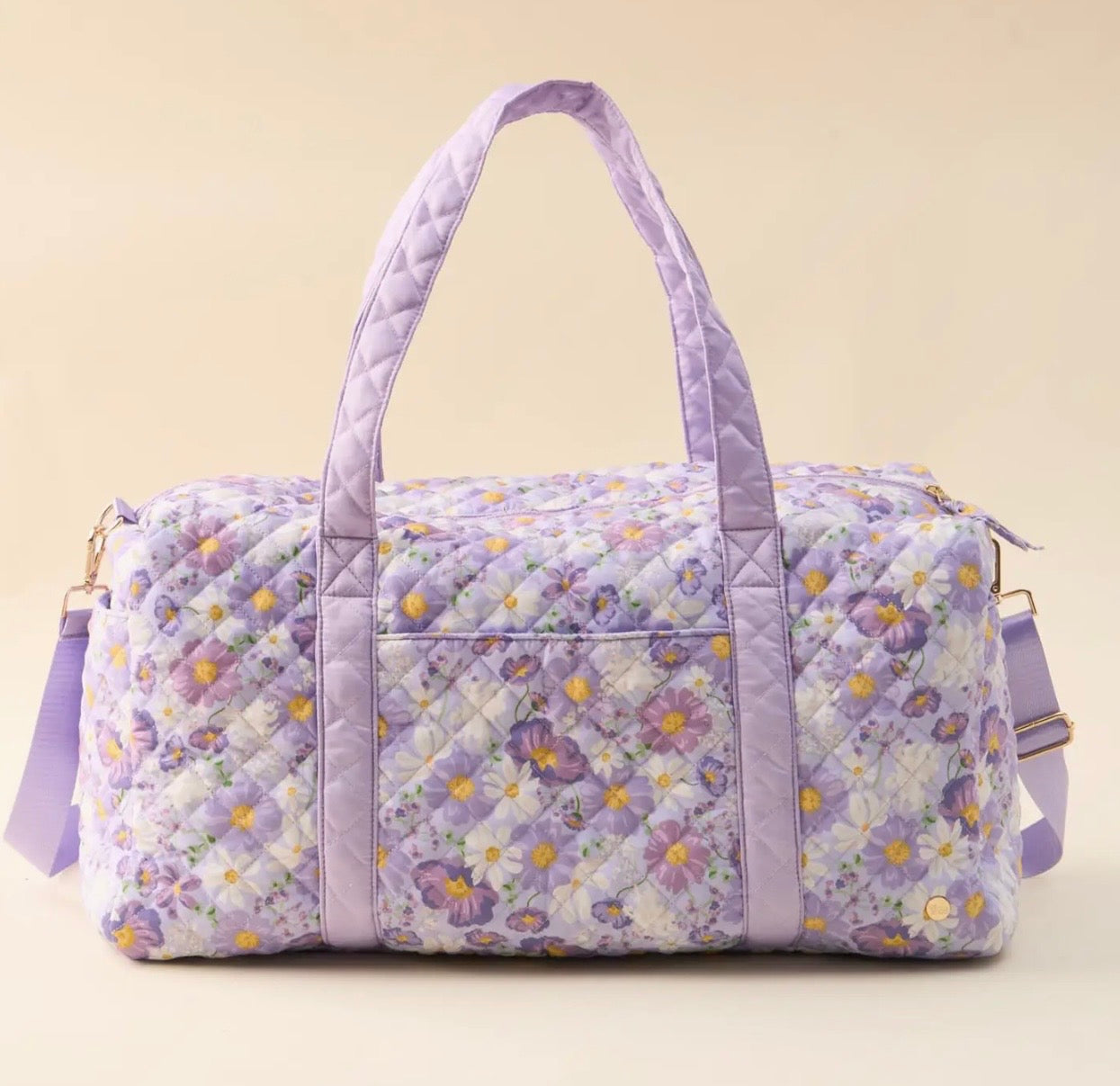 On the Go Quilted Weekender Bag Bouquet Beauty Purple