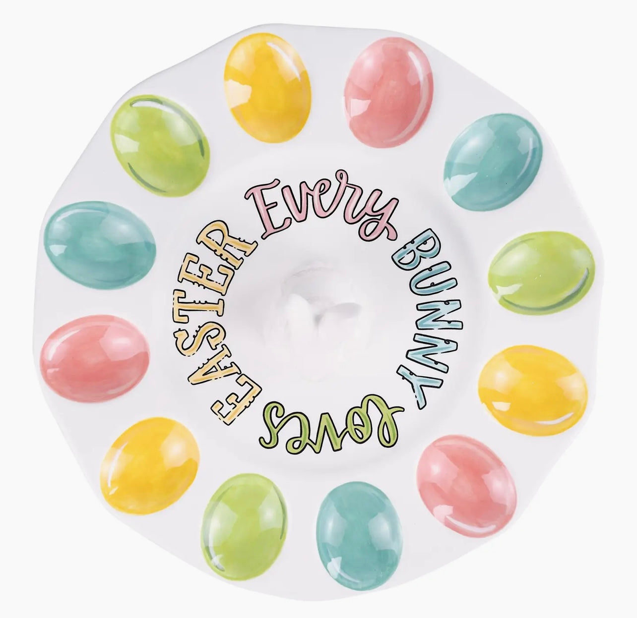 Every Bunny Loves Easter Egg Plate