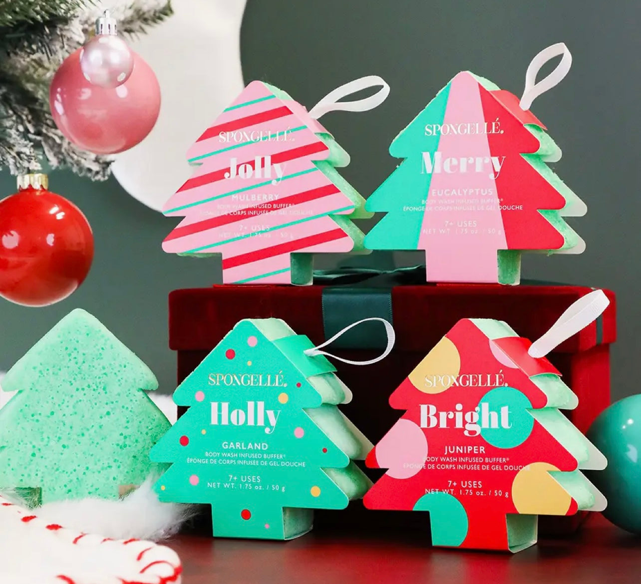 Spongelle Holiday Tree Buffer Mulberry