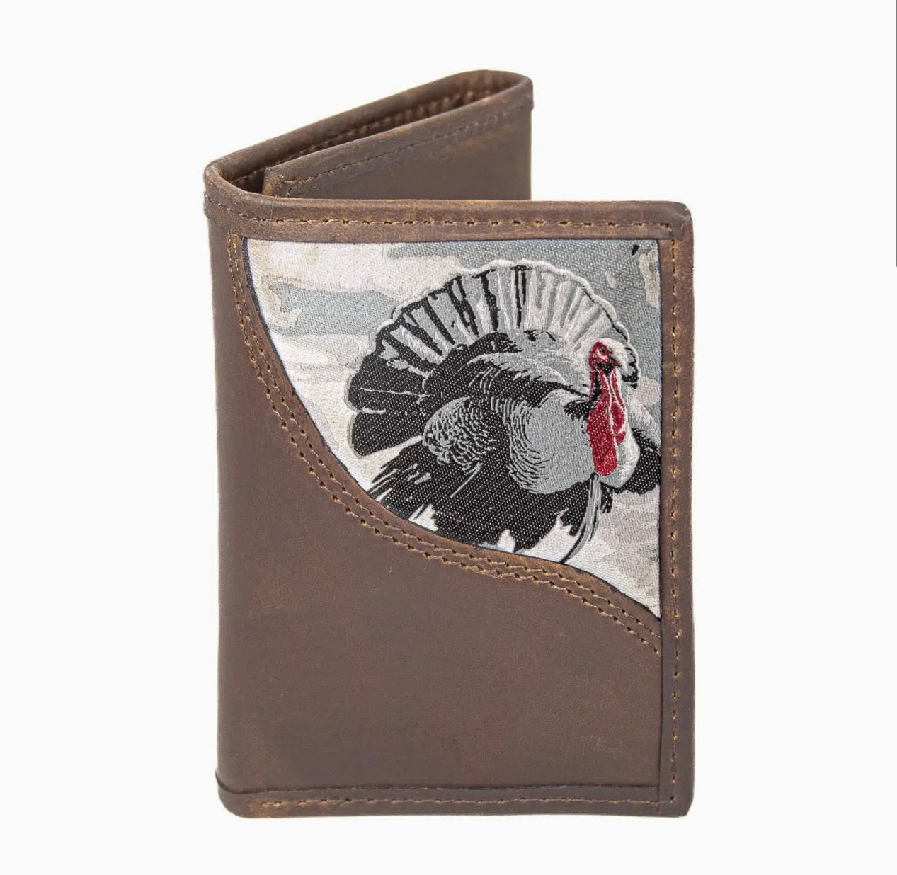Zep Pro Turkey Men’s Trifold Woven Patch Leather Wallet