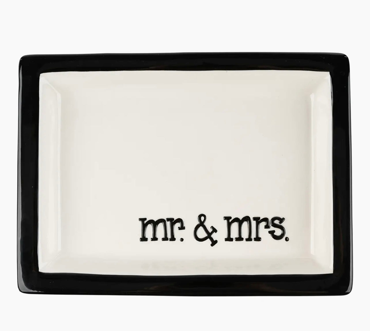 Black & White Mr. and Mrs. Trinket Tray