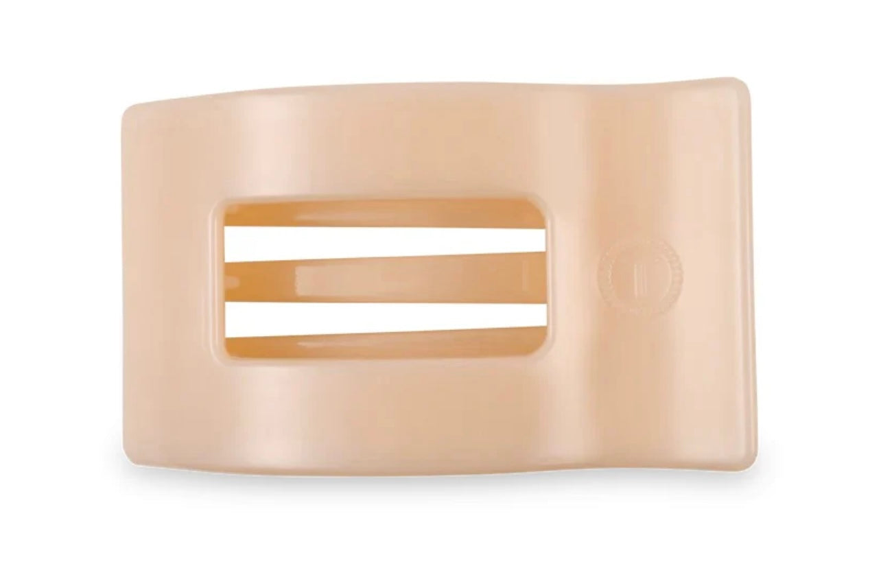 Teleties Almond Beige Rectangle Clip- Small