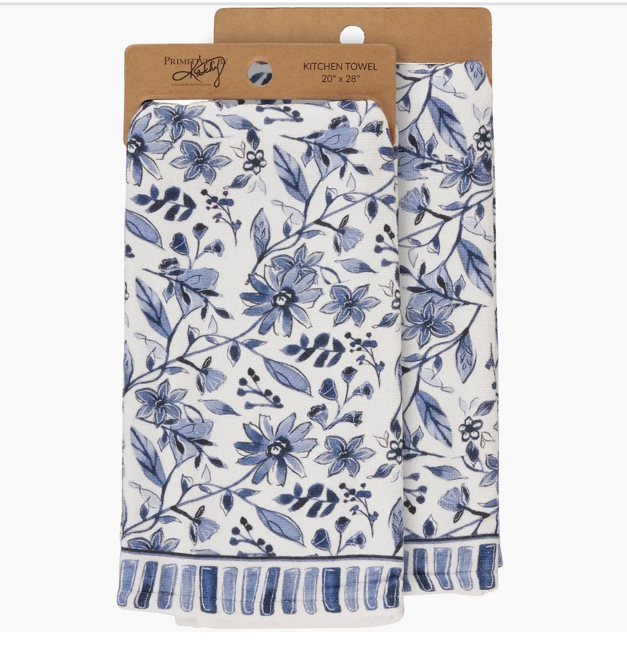 Blue Floral Kitchen Towel