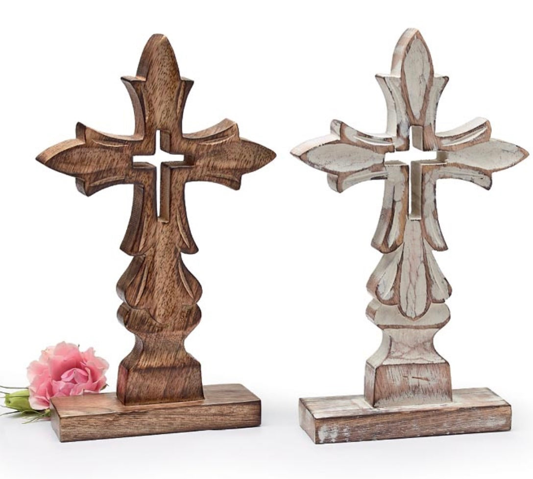 Shelf Sitter Distress Cross