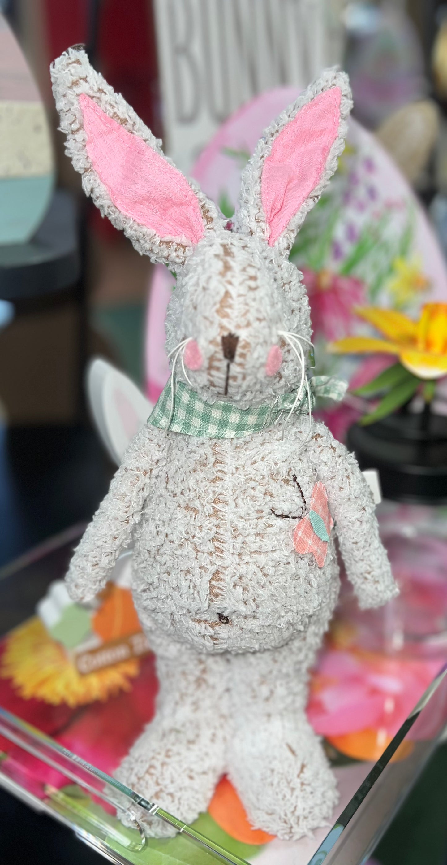 B&B Stuffed Gray Stand Up Bunny