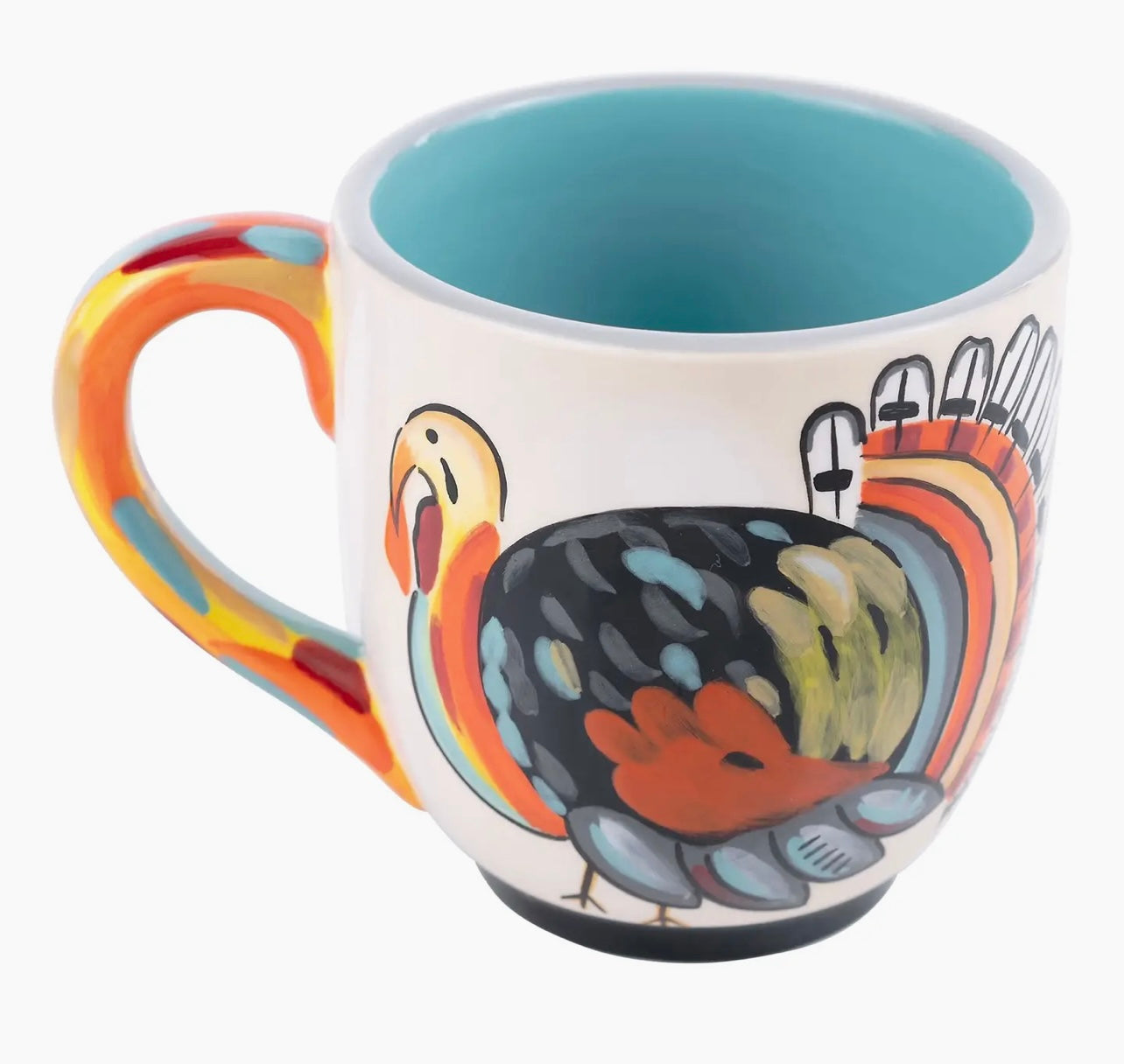 Glory Haus Colorful Turkey Feathers Mug