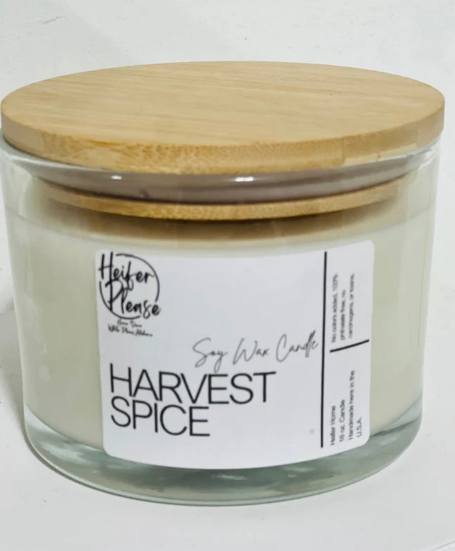 Heifer Please 3 Wick 16oz Candle: Harvest Spice