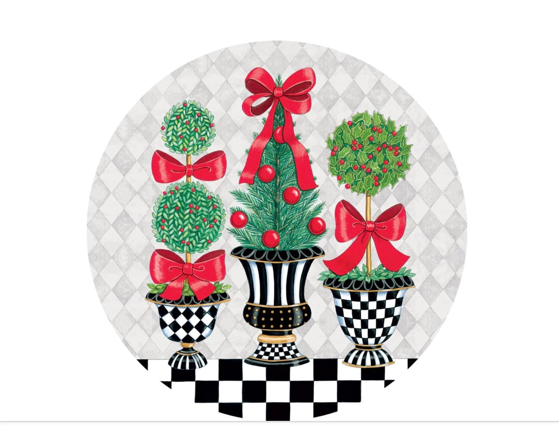 Custom Decor Christmas Topiary Hang Around