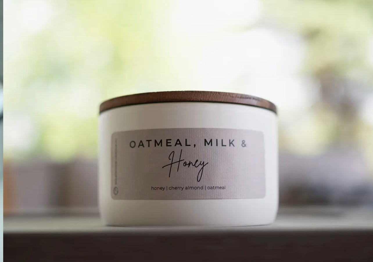 Statement Candle: Oatmeal, Milk, & Honey