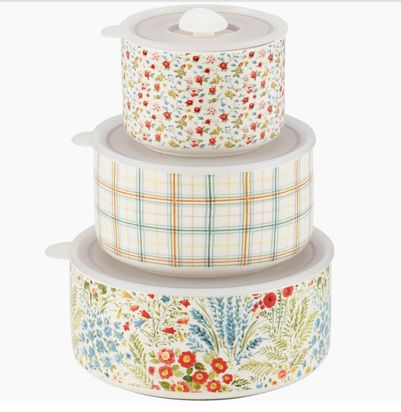Mixed Floral Server Set