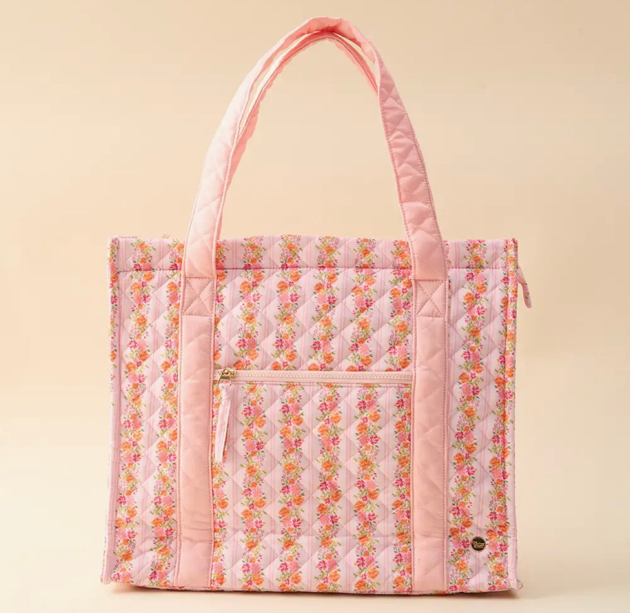 The Everyday Quilted Tote Bag- Petal Parade Pink