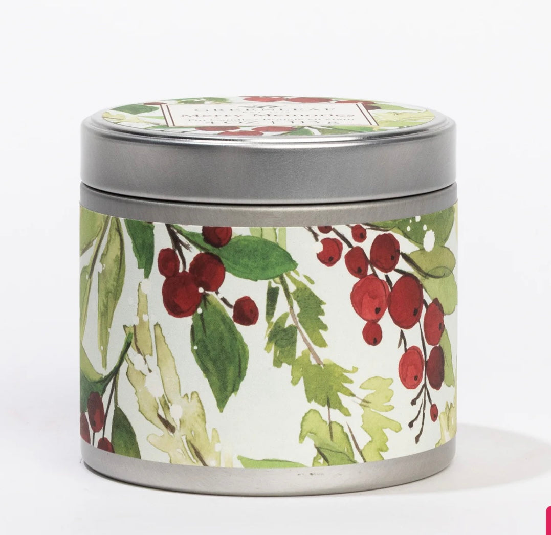 Merry Memories Tin Candle