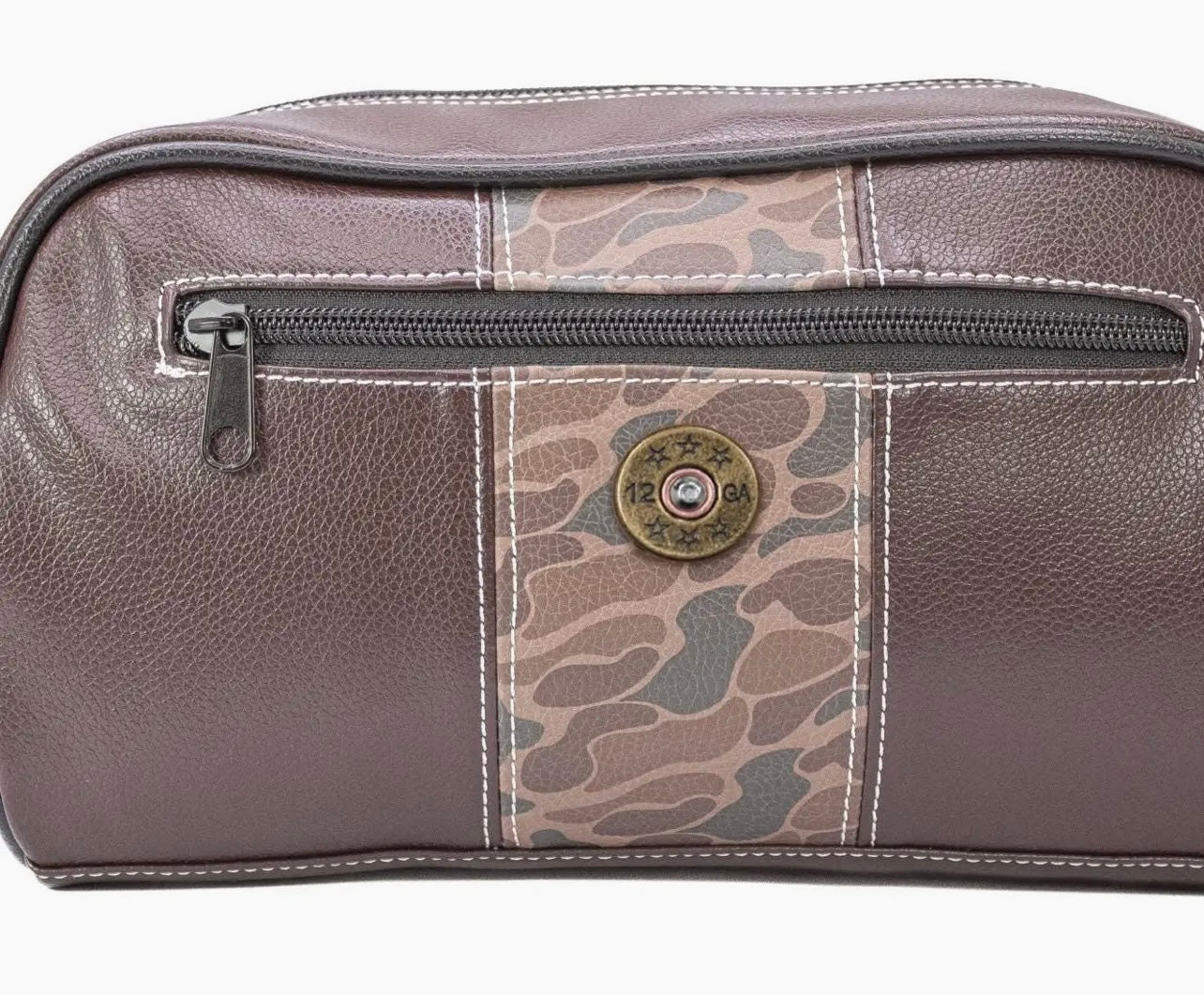 Zep Pro Shot Shell Brown Pebble Old School Camo Men’s Toiletry Bag