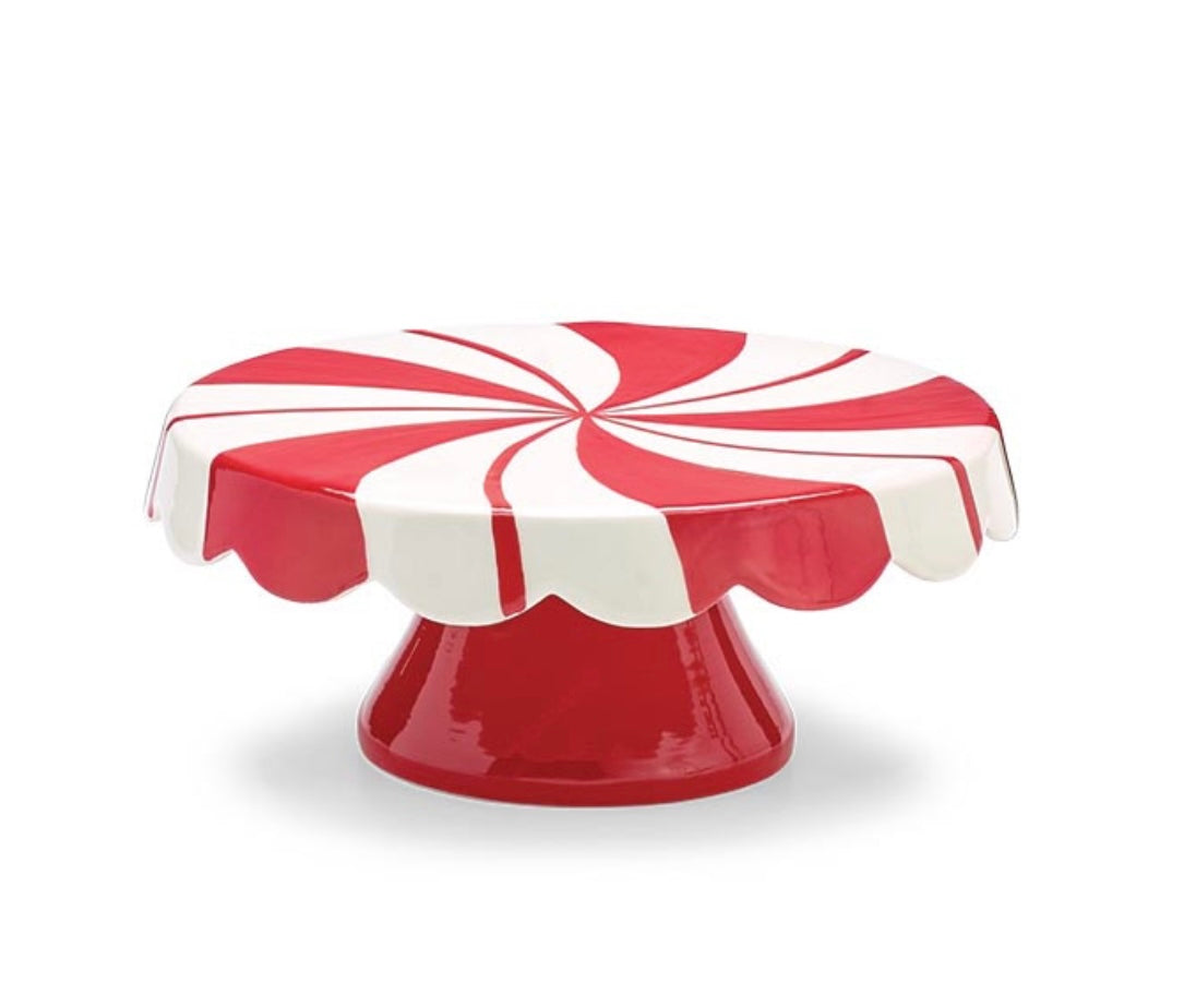 Peppermint Candy Cake Plate