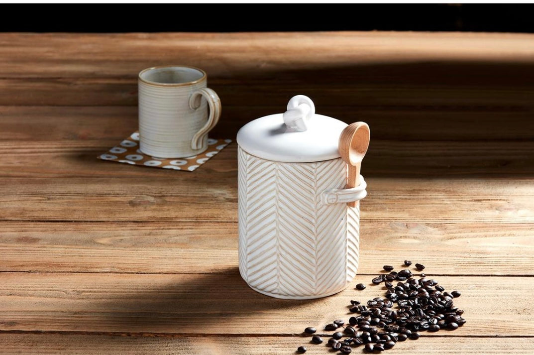 Textured Coffee Canister Set