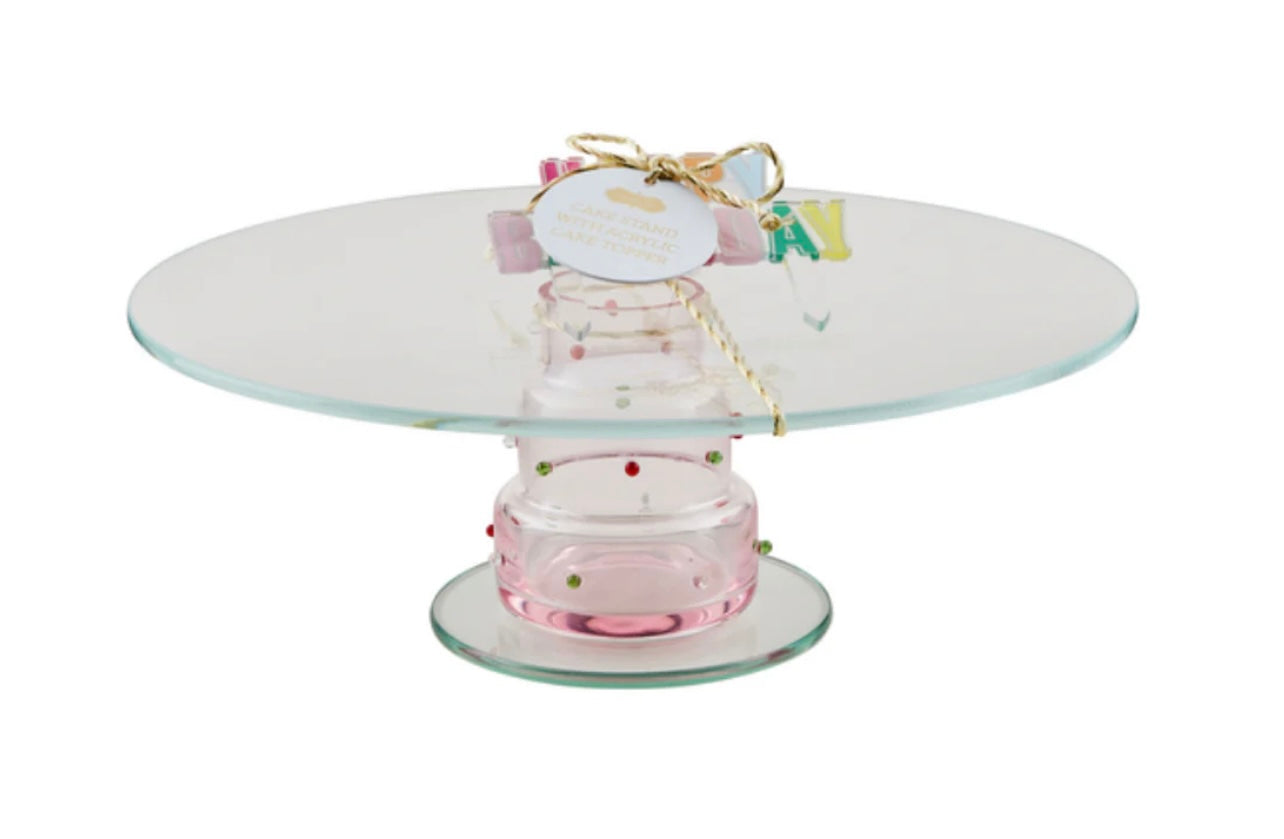 Glass Birthday Cake Stand