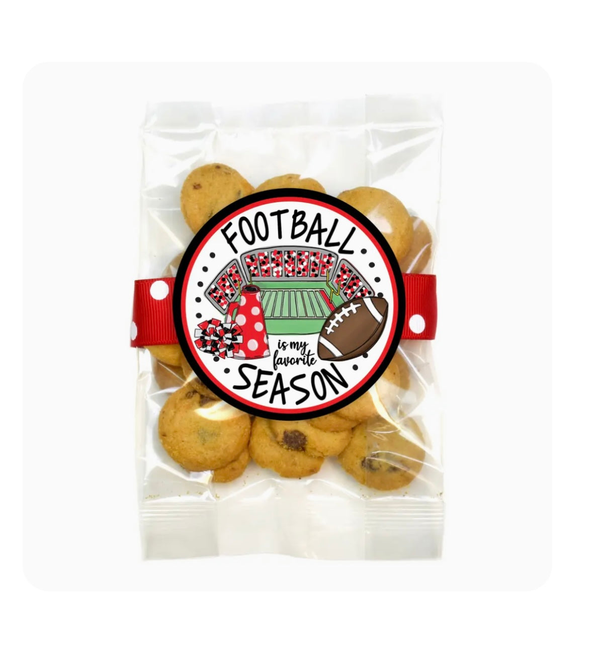 Oh Sugar Football Red & Black 1.5oz