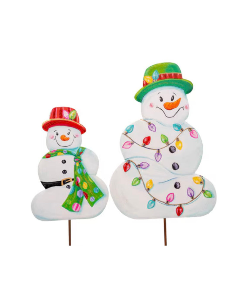 Round Top Merry & Bright Snowman Small