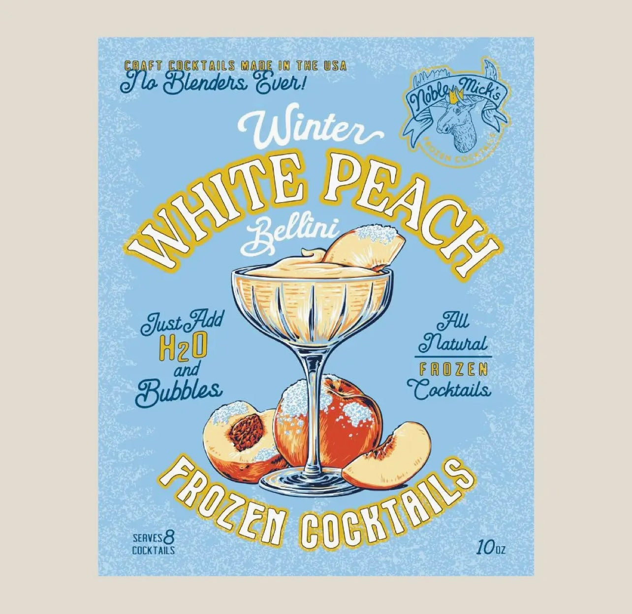 Noble Mick’s Frozen Cocktail Winter White Peach Bellini