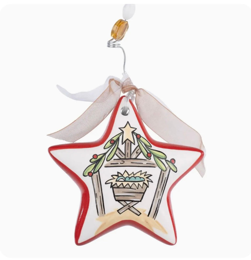 Come All Ya Faithful Star Christmas Ornament