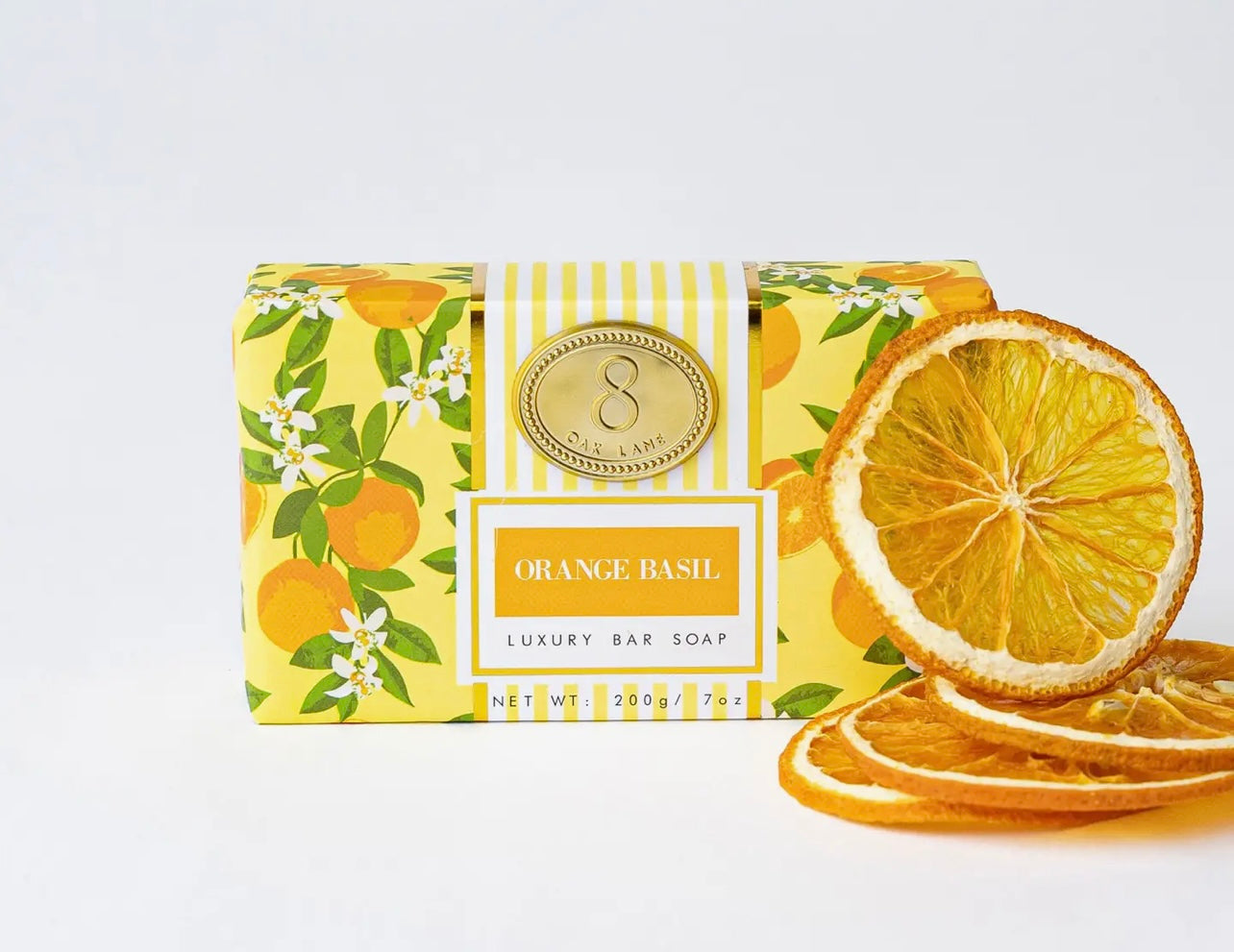 Orange Basil Wrapped Bar Soap