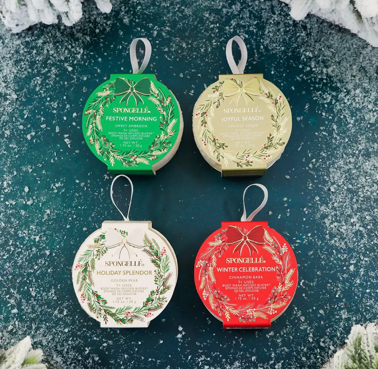 Spongelle Holiday Wreath Body Buffer Joyful Season