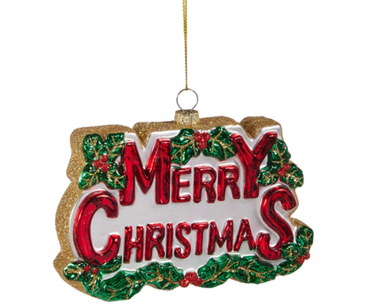 RAZ Merry Christmas Ornament