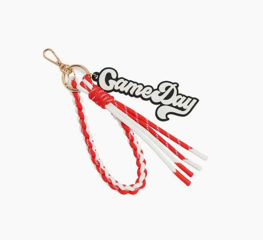 Game Day Bag Charm Key Ring Red