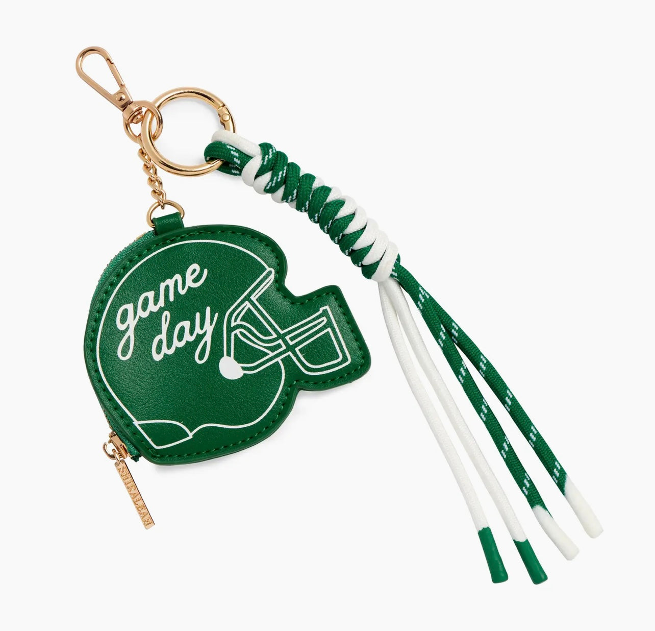 Helmet Bag Charm Key Ring Green