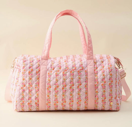 On the Go Quilted Weekender Bag Petal Parade Pink