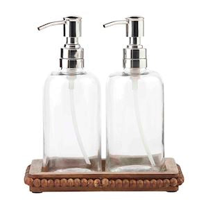 Wood Beaded Soap Set