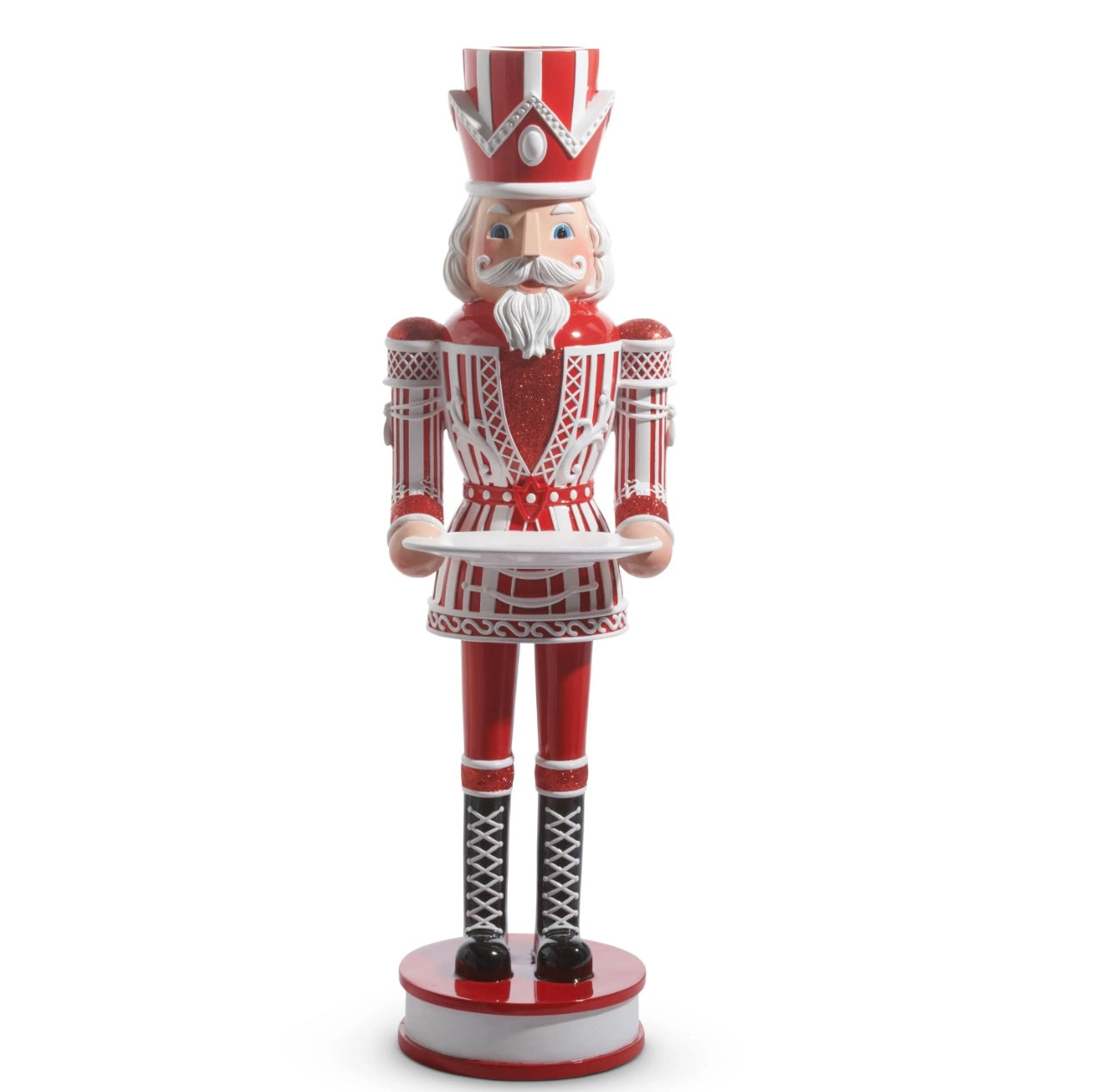 RAZ Peppermint Nutcracker with Tray