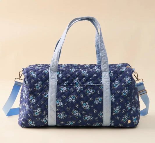 On the Go Quilted Weekender Bag Endless Daydream Navy