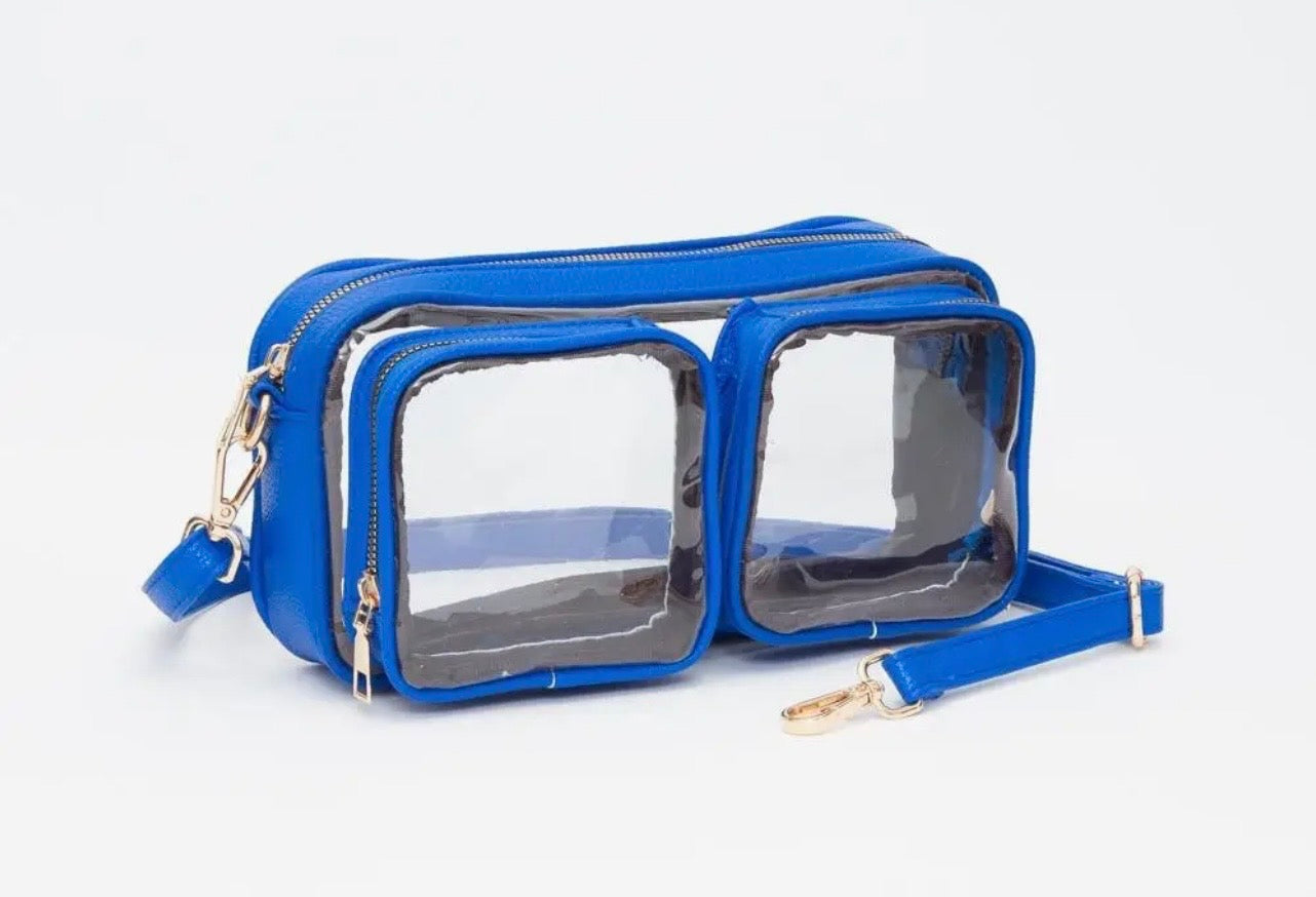 Clear Crossbody Bag - Blue