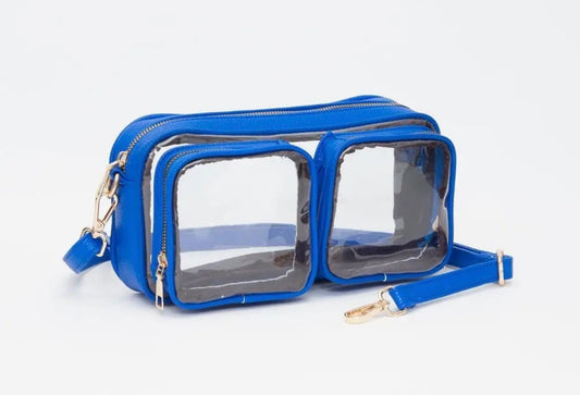 Clear Crossbody Bag - Blue