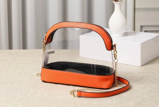 Clear Crossbody Bag - Orange