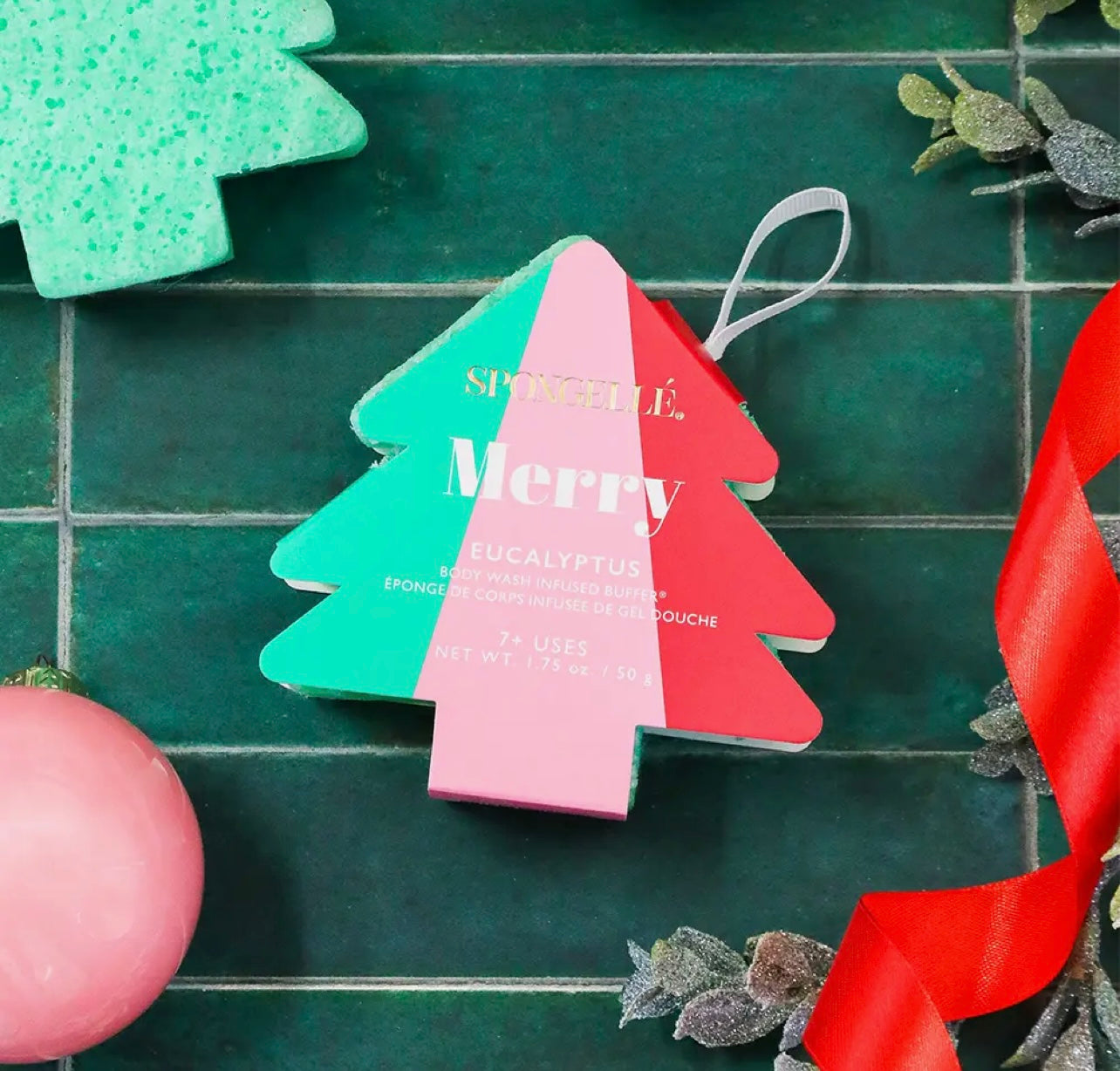 Spongelle Merry Eucalyptus Holiday Tree Buffer