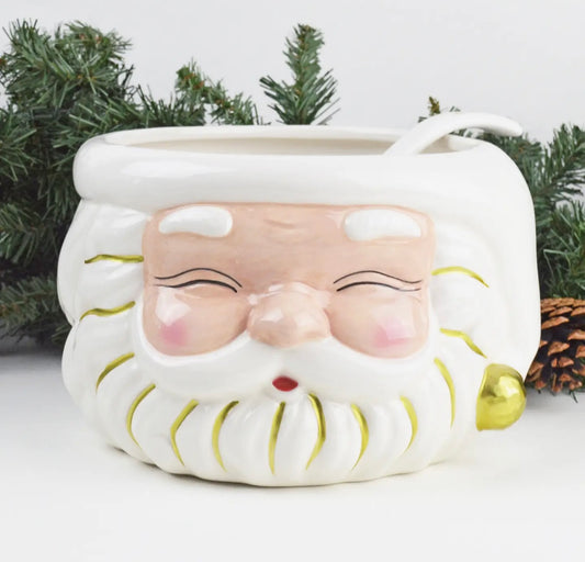 8 Oak Lane White Santa Punch Bowl & Ladle