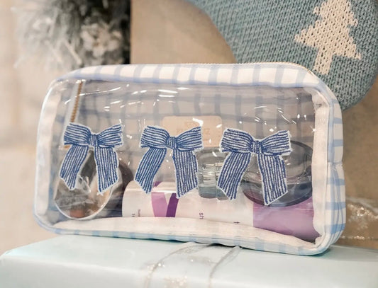 3 Bows - Blue Trellis Bag