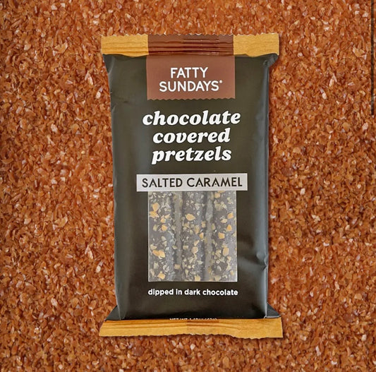 Fatty Sundays Salted Caramel Chocolate Covered Pretzels (3 pack)