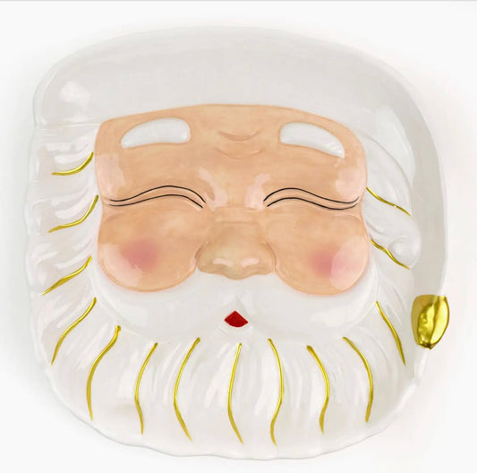 8 Oak Lane White Santa Platter