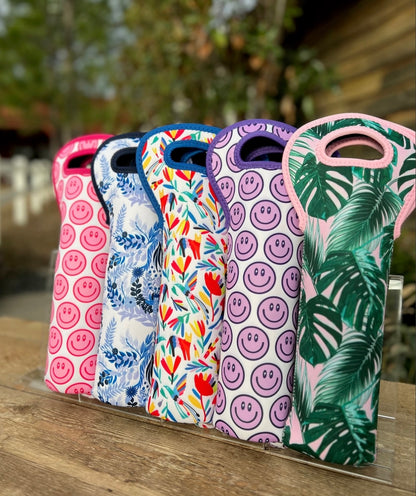 The Happy Pink Wine Sleeve