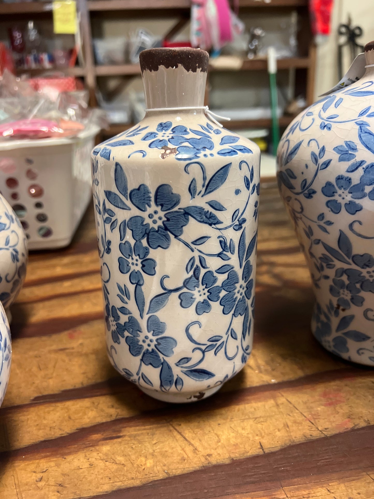 RAZ 8” Blue & White Vase