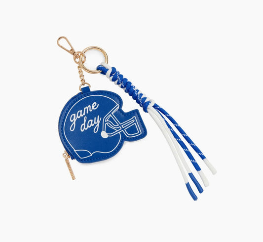 Helmet Bag Key Charm Ring Blue