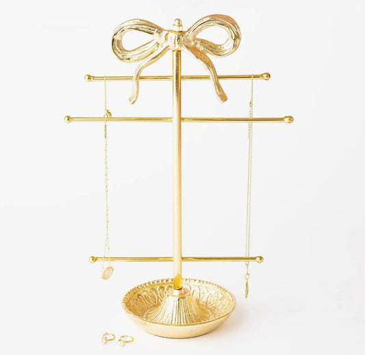 8 Oak Lane Gold Bow Jewelry Holder