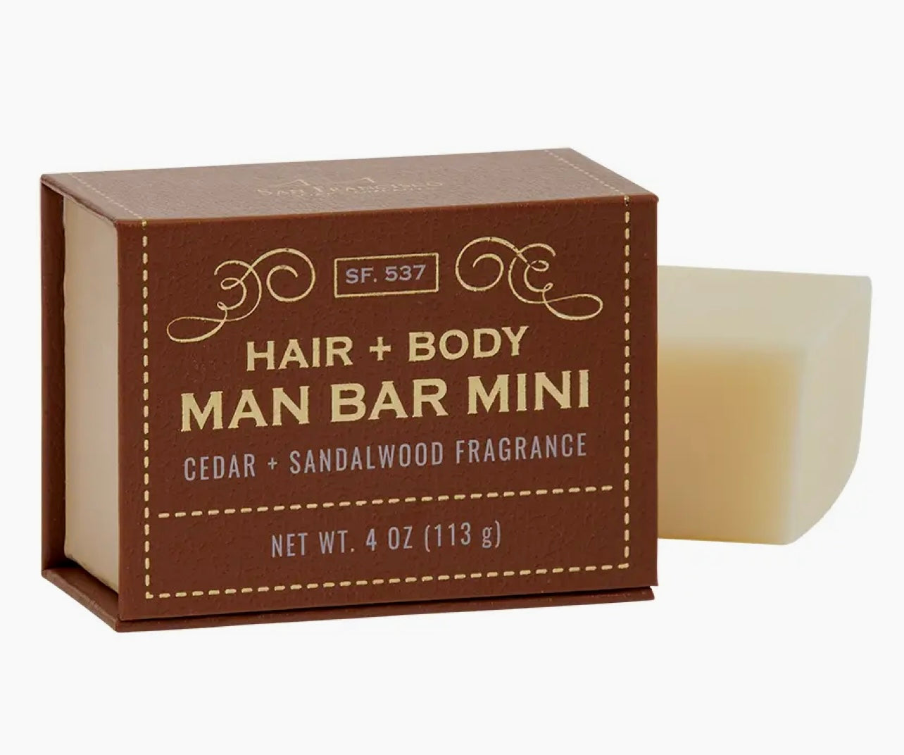Man Bar Mini Hair + Body Cedar + Ssadlewood Fragrance
