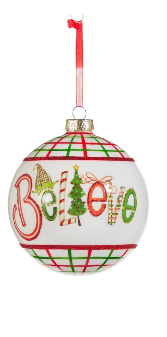 RAZ Believe Ball Ornament